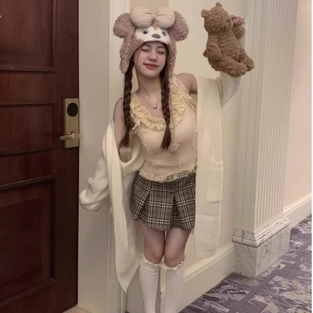 蕾絲花邊吊帶背心女春夏百搭修身純欲風針織打底內搭短款上衣外穿