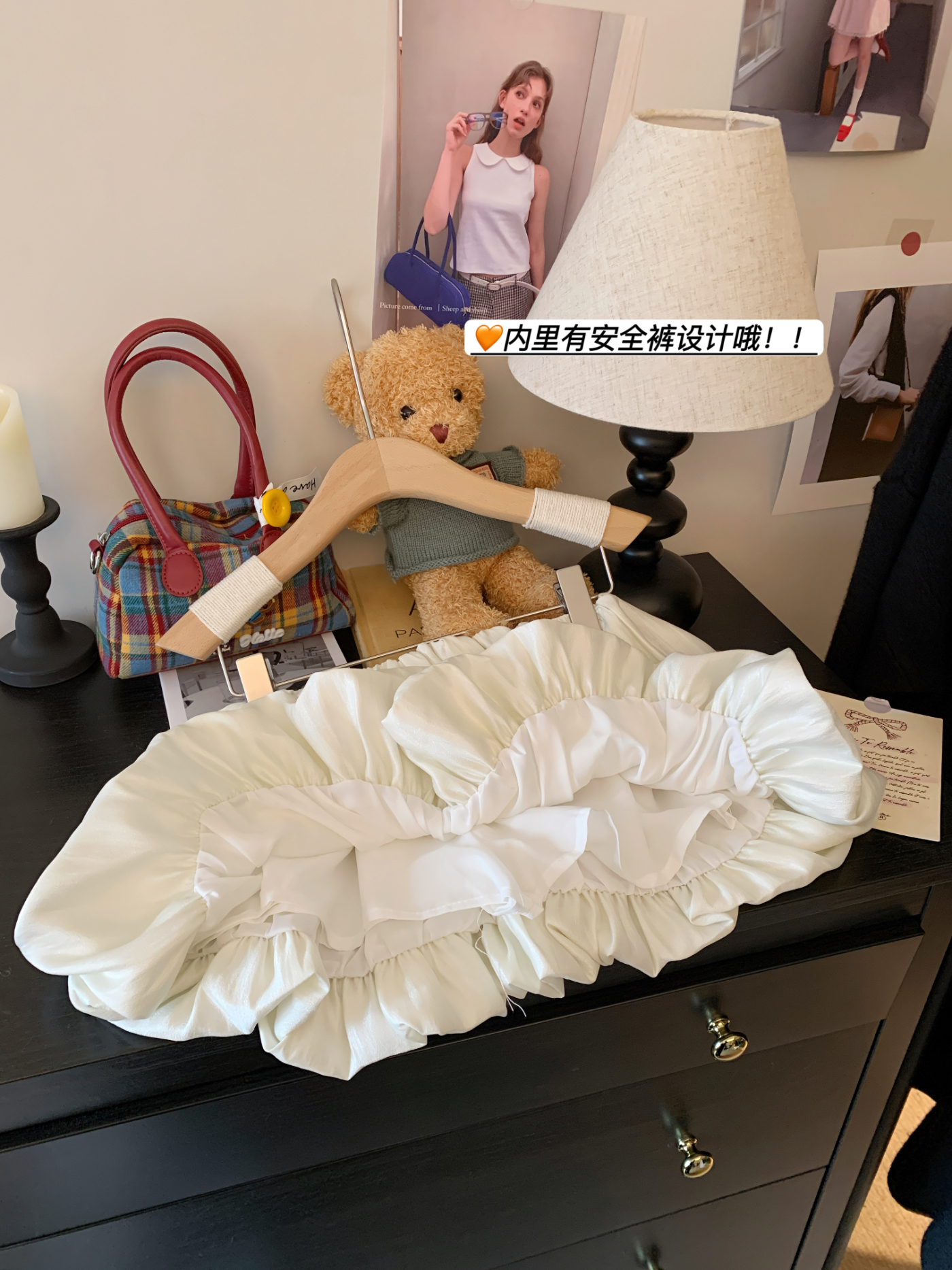 實拍 甜美減齡馬卡龍色系云朵蓬蓬短裙芭蕾風珠光感花苞裙女