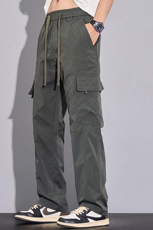 實拍2025夏季工裝褲男寬松直筒舒適透氣美式潮流速干百搭運動長褲