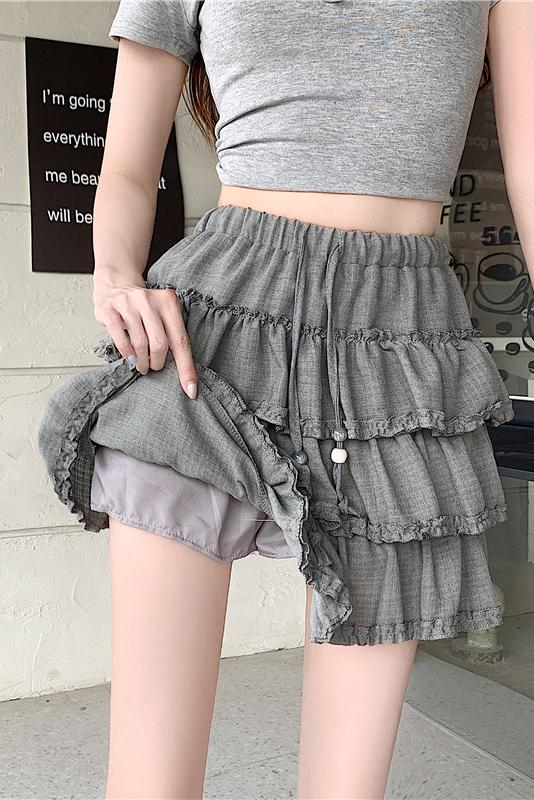 實拍實價 甜美減齡韓系蓬蓬蛋糕短裙女春夏新款氣質高腰A字半身裙