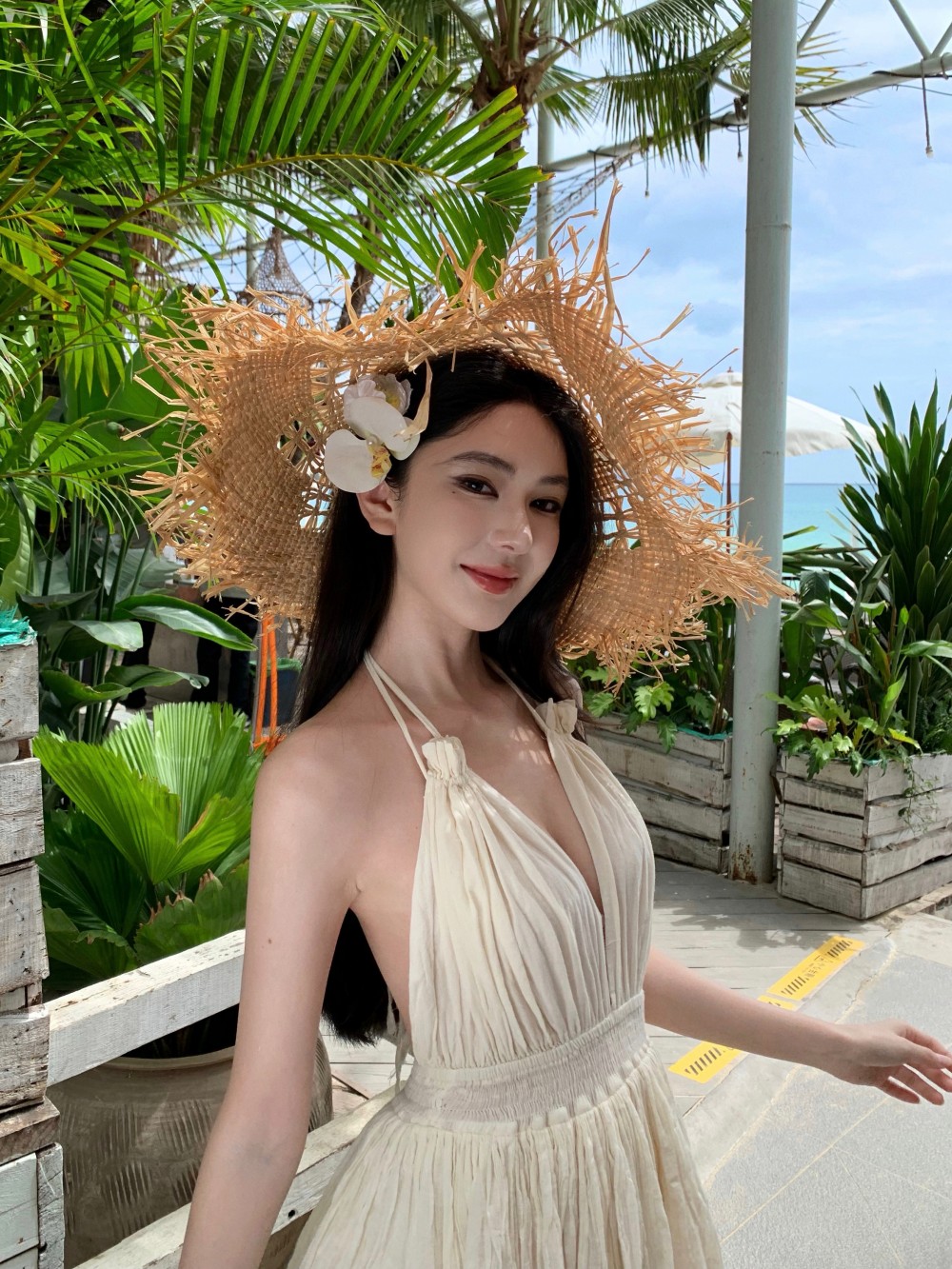 實拍超仙女層層蛋糕連衣裙2025夏新款泰國云南小眾海邊度假風