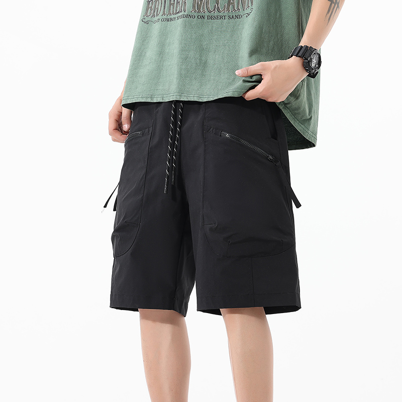 實拍夏季新款潮牌工裝短褲男運動休閑速干寬松百搭五分沙灘褲男