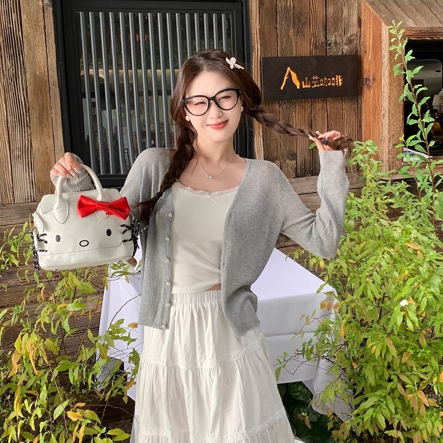 溫柔風防曬衣開衫女夏季配吊帶裙防曬小罩衫冰絲針織上衣