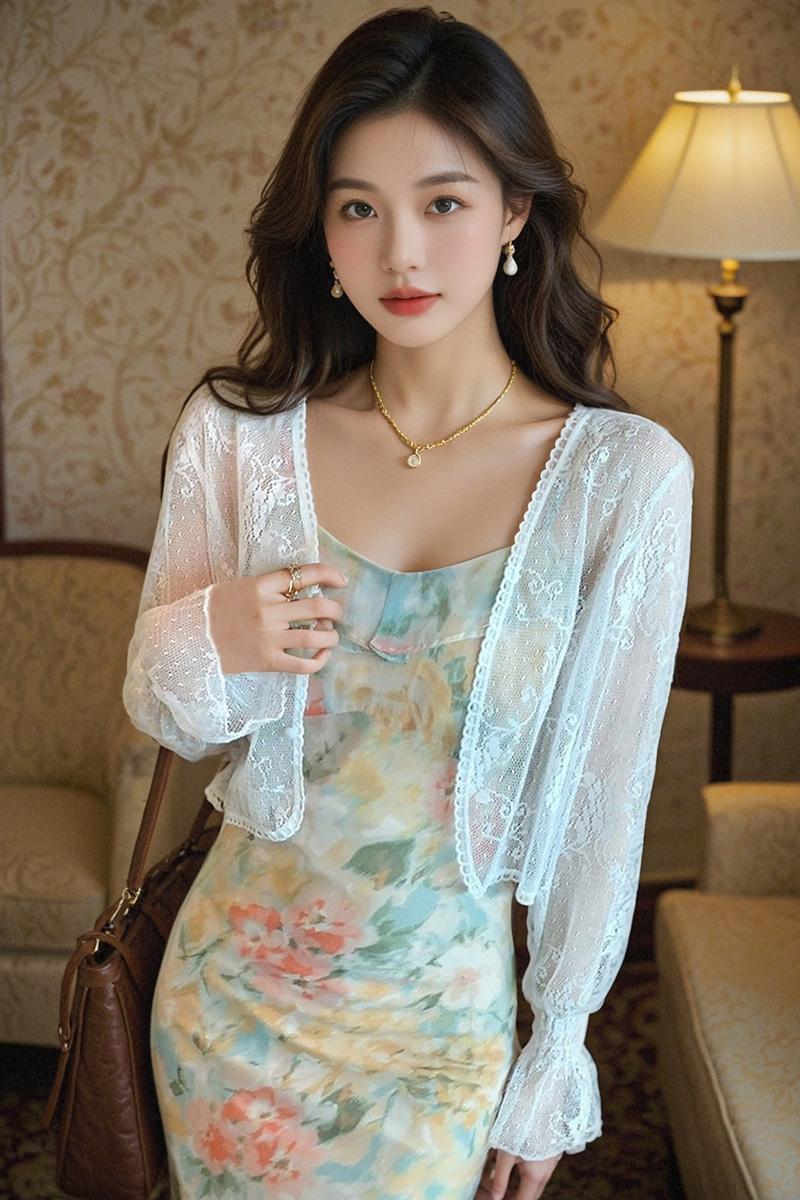 已出貨小披肩外套女2026春夏新款坎肩百搭雪紡防曬薄短款外搭開衫