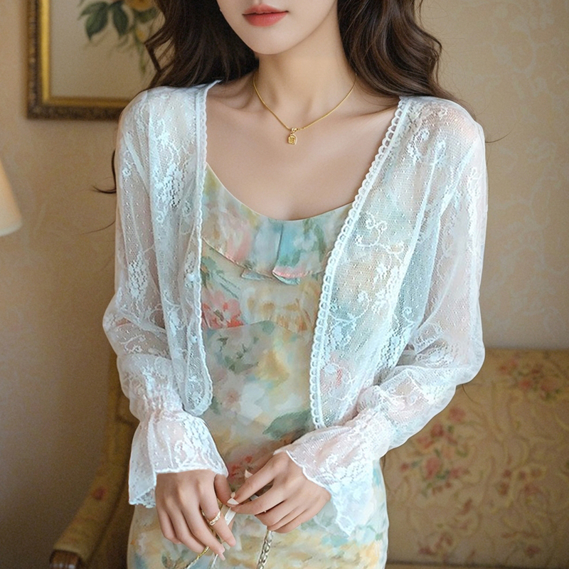 已出貨小披肩外套女2026春夏新款坎肩百搭雪紡防曬薄短款外搭開衫