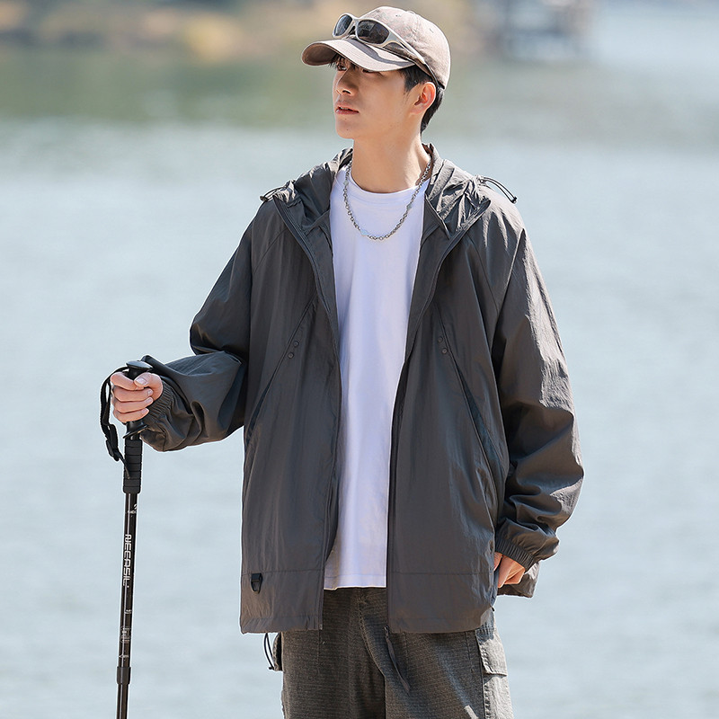 實拍2025新款UPF50+冰絲防曬衣外套男女同款輕薄款戶外釣魚防曬服
