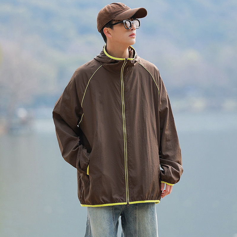 UPF50+冰絲防曬衣外套男女同款輕薄寬松百搭露營戶外釣魚防曬服