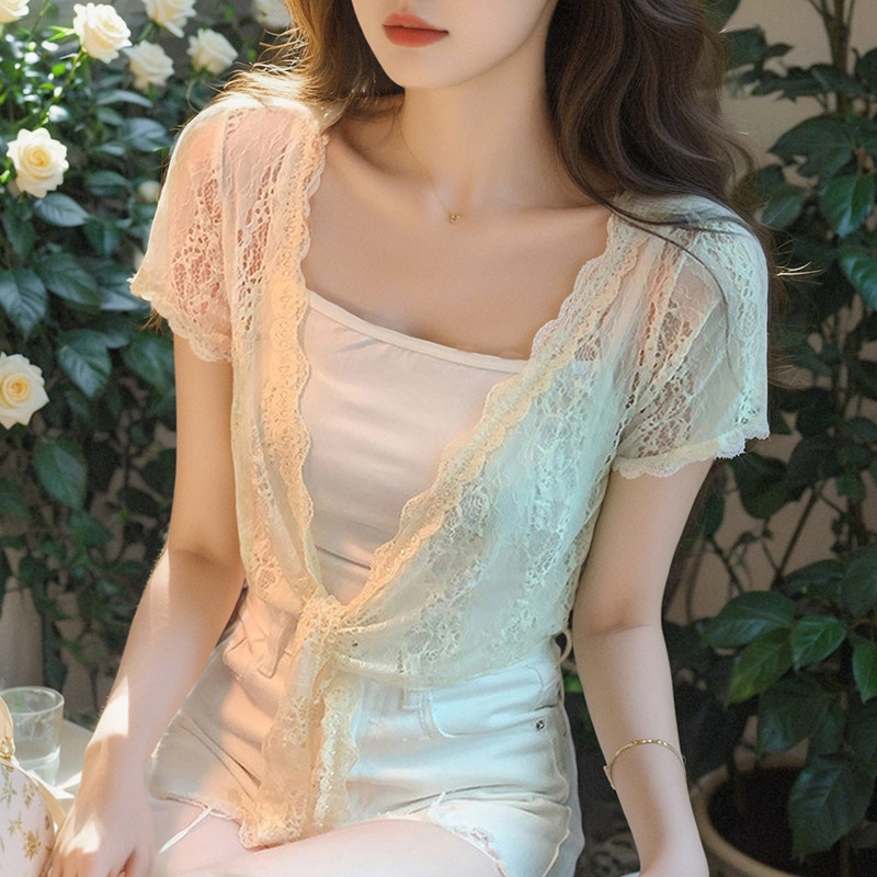 已出貨小披肩外套女2025春夏新款百搭雪紡防曬衣超薄短款外搭開衫