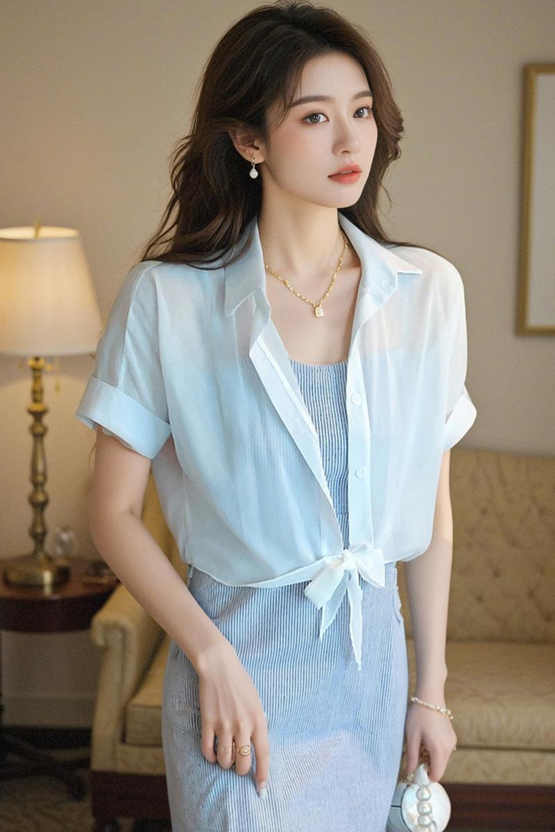 已出貨小披肩外套女2025春夏新款小肩百搭雪紡防曬衣短款外搭開衫