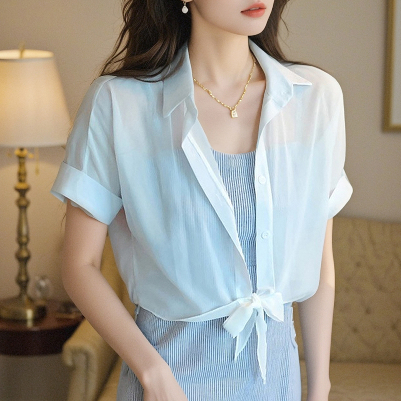 已出貨小披肩外套女2025春夏新款小肩百搭雪紡防曬衣短款外搭開衫