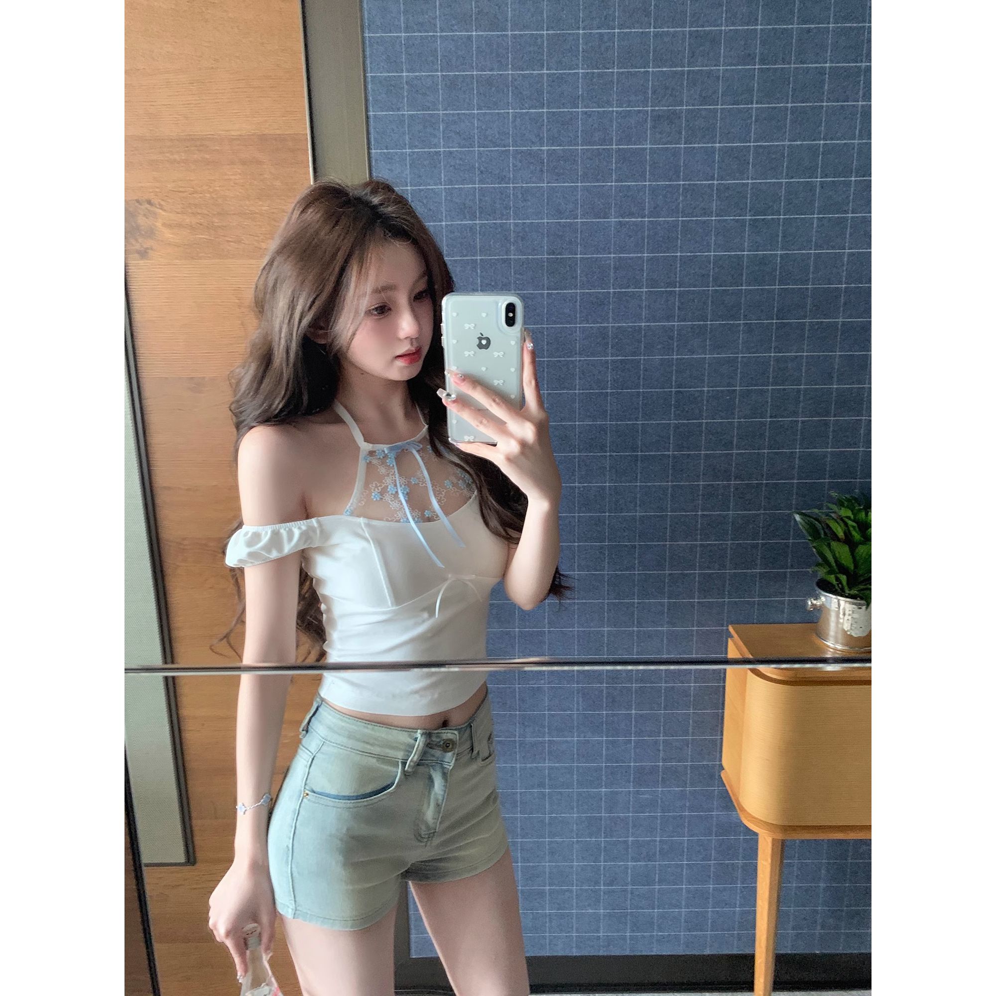 美式辣妹復古牛仔短褲女2026夏季新款緊身修身顯瘦高腰設計熱褲子