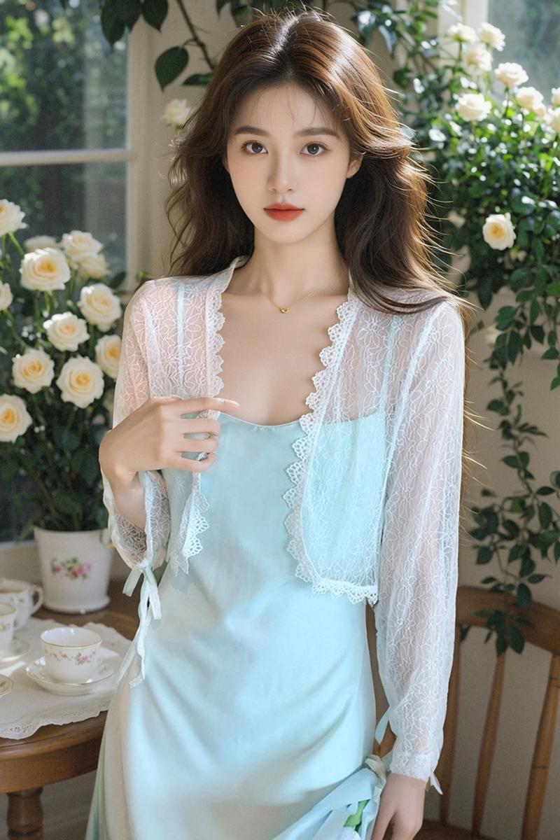 已出貨小披肩外套女2025春夏新款坎肩百搭蕾絲防曬衣短款外搭開衫