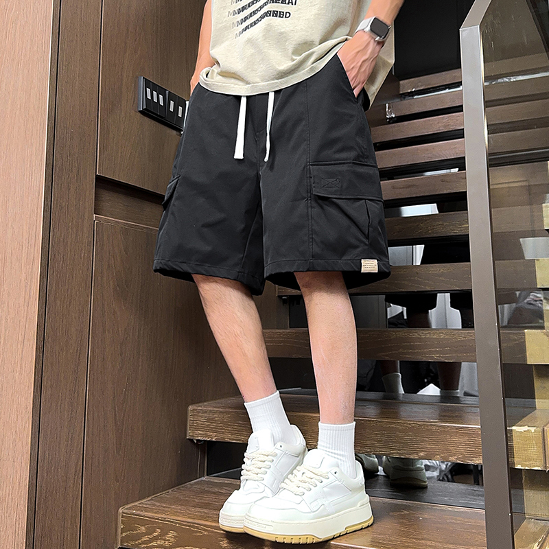 實拍短褲男2025新款夏季薄款休閑工裝褲男寬松直筒運動五分褲