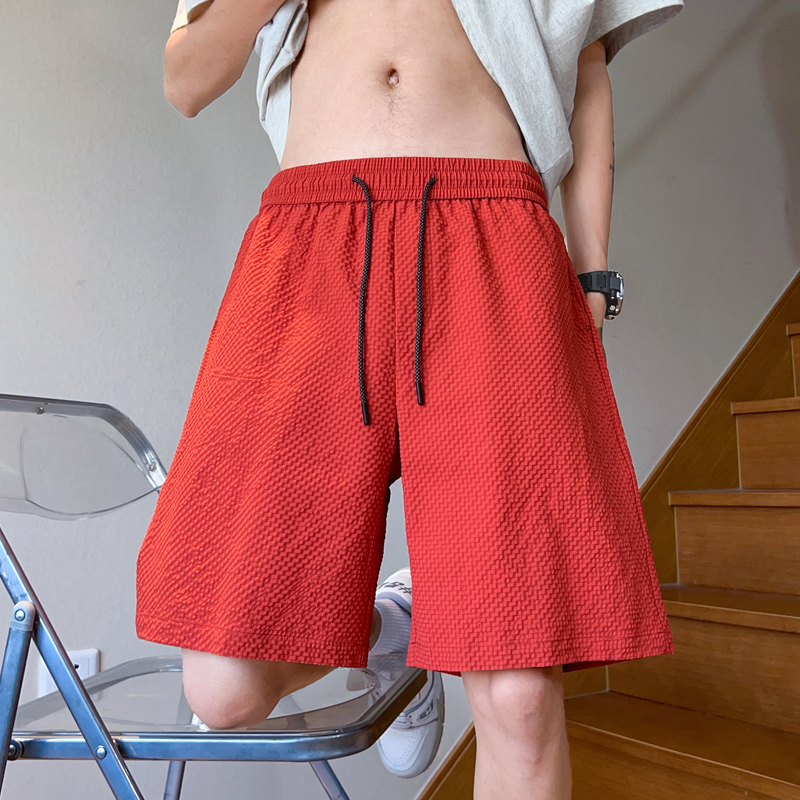 實拍冰絲短褲夏季男款薄運動褲子外穿休閑百搭五分褲