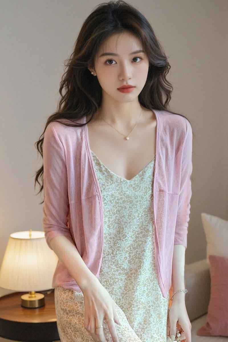 已出貨小披肩外套女2025春夏新款小坎肩百搭防曬衣超薄短款外搭