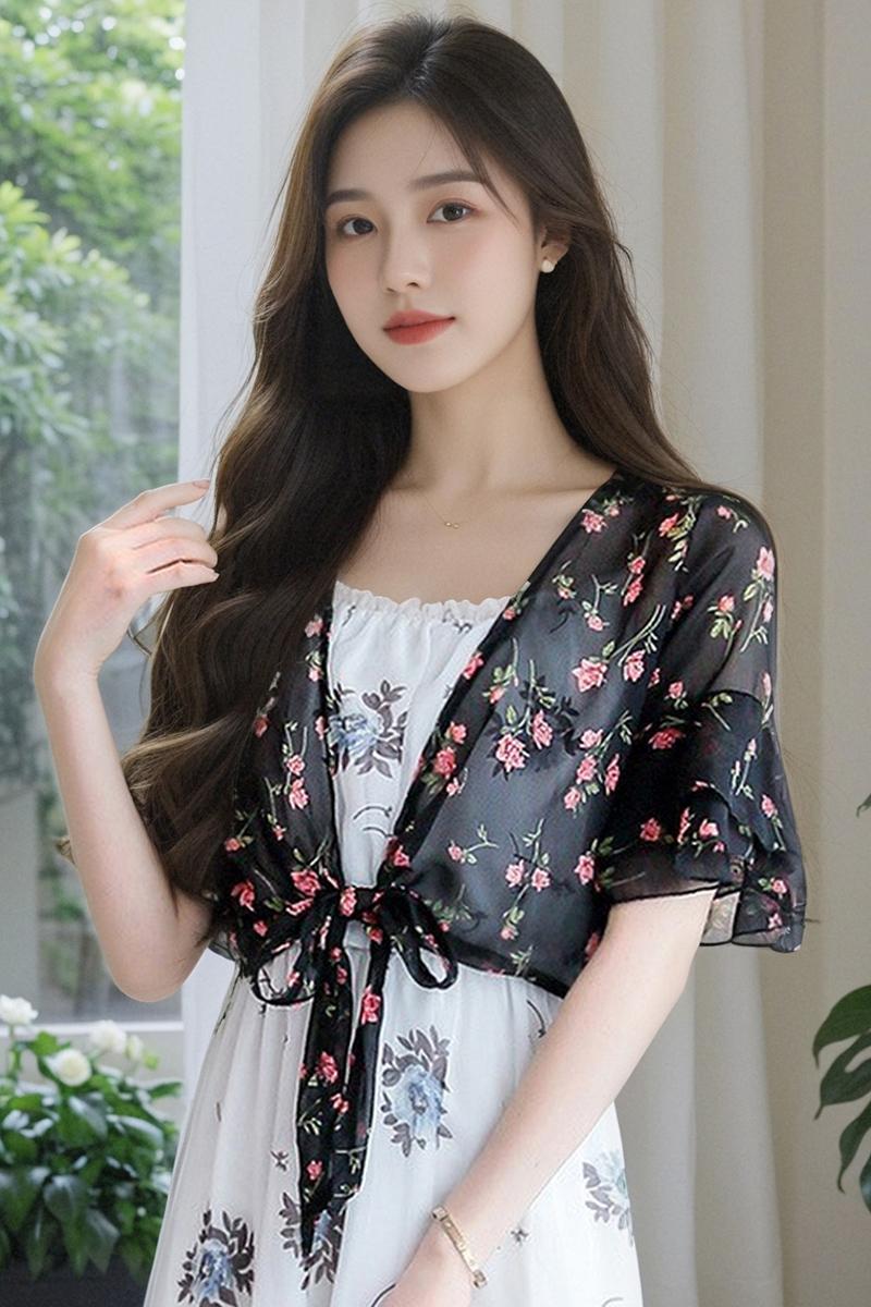 已出貨小披肩外套女2026夏季新款小坎肩雪紡防曬衣超薄短款外搭