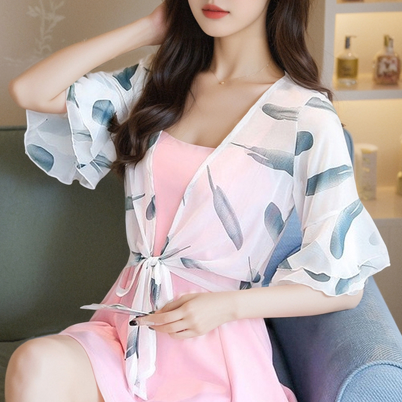 已出貨小披肩外套女2026夏季新款小坎肩雪紡防曬衣超薄短款外搭