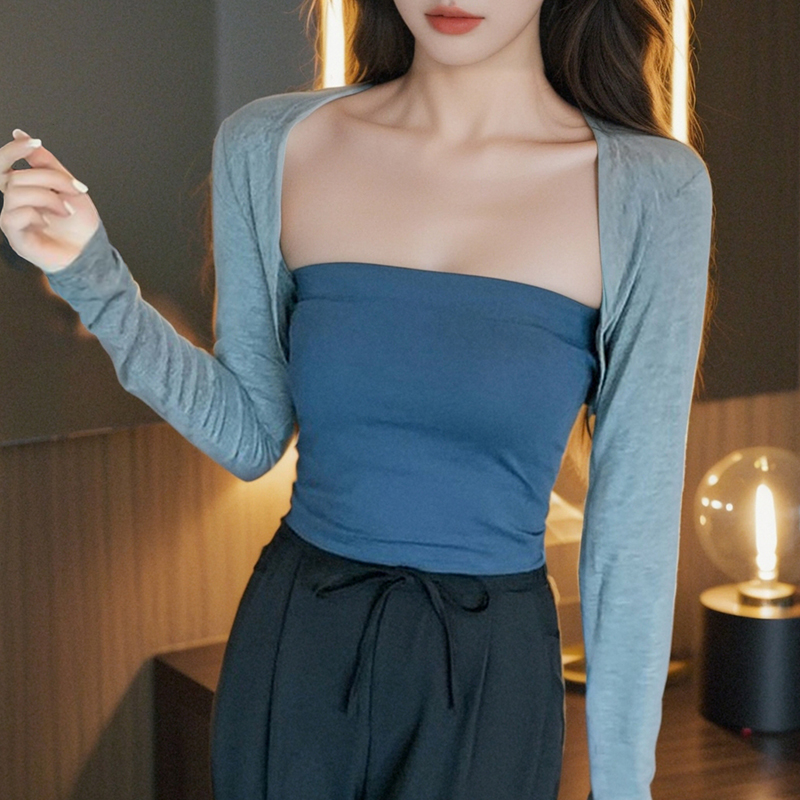 已出貨小披肩外套女2025春夏新款小坎肩百搭防曬衣短款外搭開衫