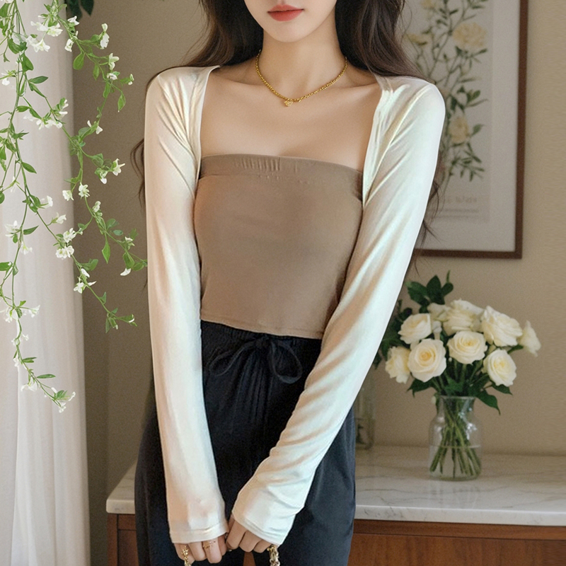 已出貨小披肩外套女2025春夏新款小坎肩百搭防曬衣短款外搭開衫
