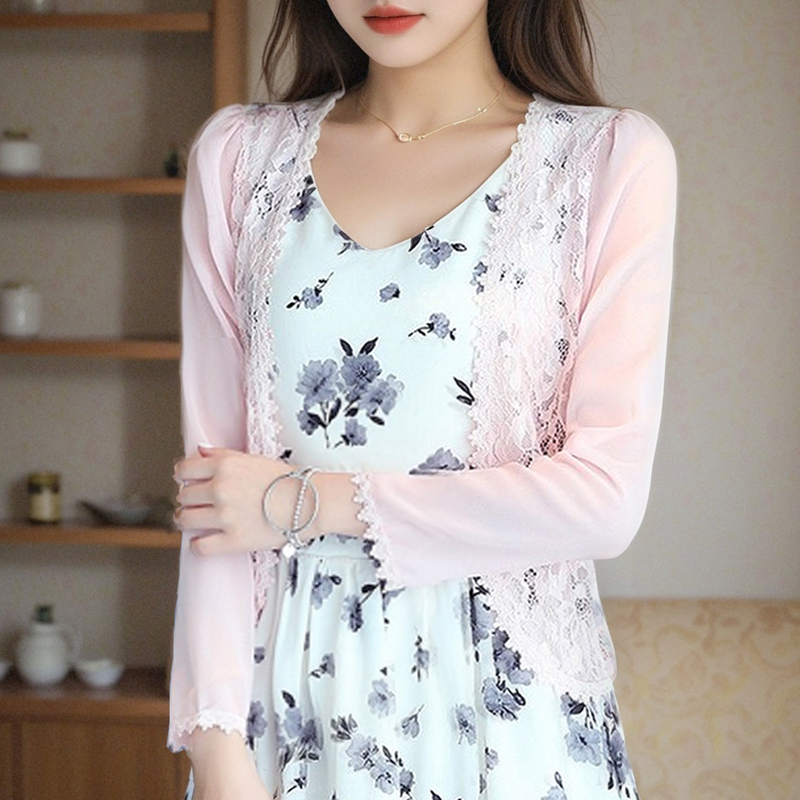 已出貨小披肩外套女2025春夏新款小坎肩雪紡防曬衣薄短款外搭開衫