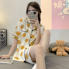 批发伐发+V 15382908072 实拍 2022年夏季牛奶丝开衫两件套家居服