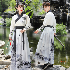 批发原创汉<b class='q'>服</b>刺绣印花中国风侠客情侣cp表演套装<b class='q'>学生</b>日常<b class='q'>班</b><b class='q'>服</b>大码团<b class='q'>服</b>