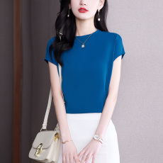 批发实拍名媛女装夏装高端时尚<b class='q'>真丝</b>上衣设计感小众法式复古桑蚕丝<b class='q'>衬衫</b>