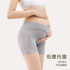 批发实拍夏季新款低腰冰丝孕妇<b class='q'>安全</b><b class='q'>裤</b><b class='q'>蕾丝</b>边网孔透气三分打底<b class='q'>裤</b>