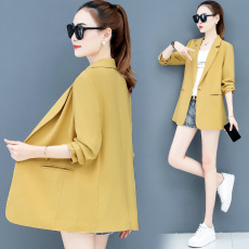 批发实拍 2025夏<b class='q'>小西装</b>外套女<b class='q'>雪纺</b>单层防晒上衣七分袖休闲西服薄