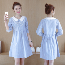 批发实拍  孕妇条纹裙孕妇春秋上衣孕妇格子裙 孕妇春秋衬衣