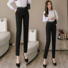 批发实拍春夏休闲九分职业2020新款黑色显瘦小脚西装裤女秋长裤子