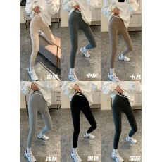 批发实拍实价 秋冬紧身高腰加绒打底裤外穿踩脚健身裤提臀瑜伽裤