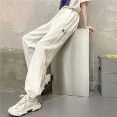 批发实价-实拍 春季新款宽松阔腿束脚休闲裤女卫裤潮