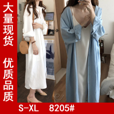 批发衬衣外套女宽松时尚洋气超长中<b class='q'>长款</b>外搭外穿防晒衬衫