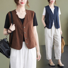 批发放肆叠穿无惧炎夏 文艺<b class='q'>百搭</b>显瘦背心女