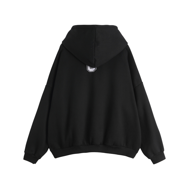 Sudadera con capucha holgada de terciopelo con estampado de letras C de moda coreana nueva de otoño de 2021 para mujer_voghion.com