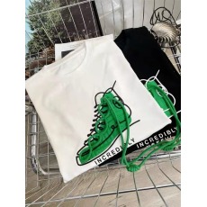 批发抖音200克后包条个性绿鞋子系带短袖T恤宽松夏新款百搭洋气<b class='q'>上衣</b>女