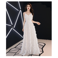 批发晚<b class='q'>礼服</b>裙女2023新款宴会气质<b class='q'>伴娘</b>服高贵主持人吊带派对连衣裙长裙