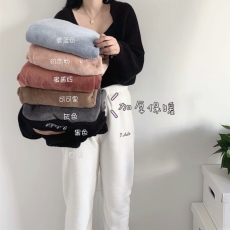 批发实拍实价加厚珊瑚绒睡裤女秋冬长裤宽松暖暖裤舒适裤子家居裤