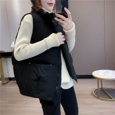 批发短款羽绒棉马甲坎肩女2025新款秋冬外穿背心外搭韩版宽松马夹外套