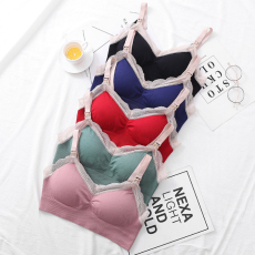 批发实拍2021孕妇装新款 哺乳文胸 无钢圈哺乳内衣 打底孕妇喂奶文胸