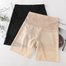 批发实拍2024夏季新款大码胖妹妹冰丝拼接蕾丝安全五分裤200斤<b class='q'>打底裤</b>