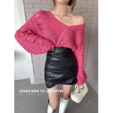 批发实拍实价 秋<b class='q'>冬</b>新款褶皱不规则高腰半身裙A字包臀皮短裙