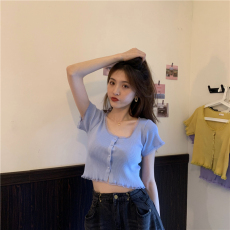 批发实拍实价 新款法式蕾丝边针织短袖<b class='q'>开衫</b>