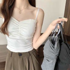 批发实拍～<b class='q'>大码</b>2022夏季吊带背心带胸垫一体式内搭打底上衣