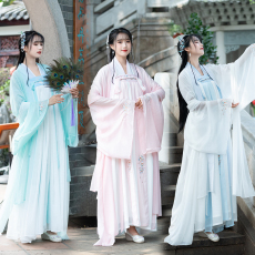 批发实拍2022汉服百搭爆款雪纺长披帛面巾丝巾多色