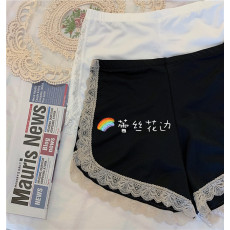 批发实拍实价不减26年新款清凉透气冰丝安全裤薄款蕾丝边高腰打底裤