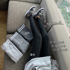 批发实拍实价 秋冬紧身高腰加绒打底裤外穿踩脚健身裤提臀瑜伽裤