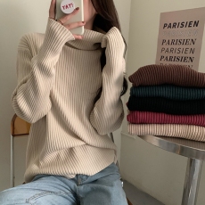 批发实拍实价 秋冬韩版慵懒<b class='q'>宽松</b>内搭高领加厚打底毛衣针织衫长袖上衣