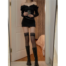 批发特价不减实拍可欲可甜蕾丝花边性感高筒袜过膝袜半袜<b class='q'>丝袜</b>网袜